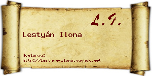 Lestyán Ilona névjegykártya