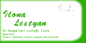 ilona lestyan business card