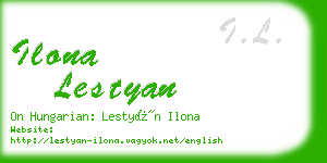 ilona lestyan business card